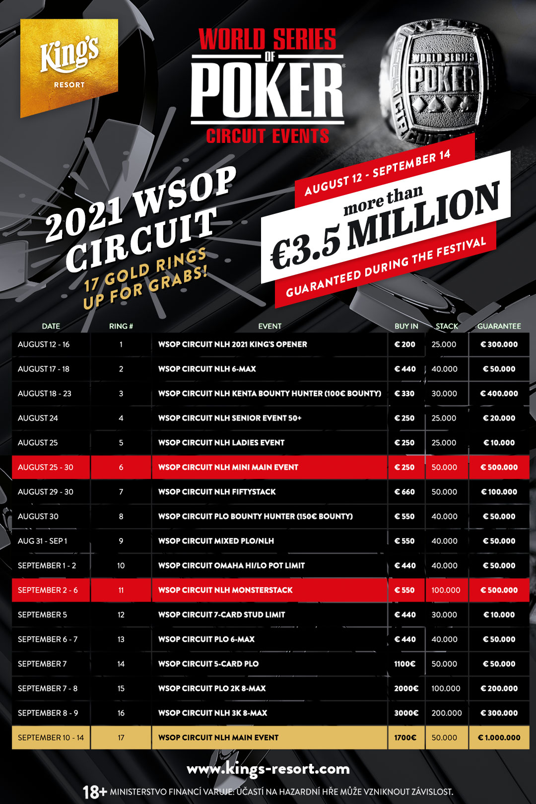 2024 Wsop Schedule Of Events Dione Melany